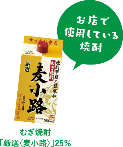 むぎ焼酎「厳選〈麦小路〉」25%