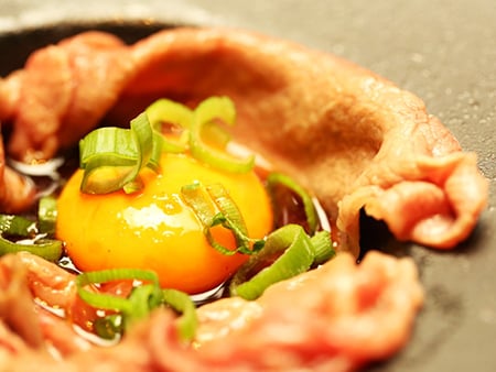 錦牛のやきしゃぶユッケ